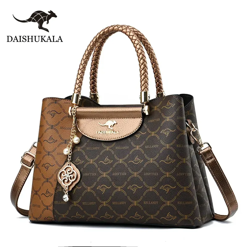 Fashion handbag retro print shoulder crossbody bag mom bag large capacity women's bag
