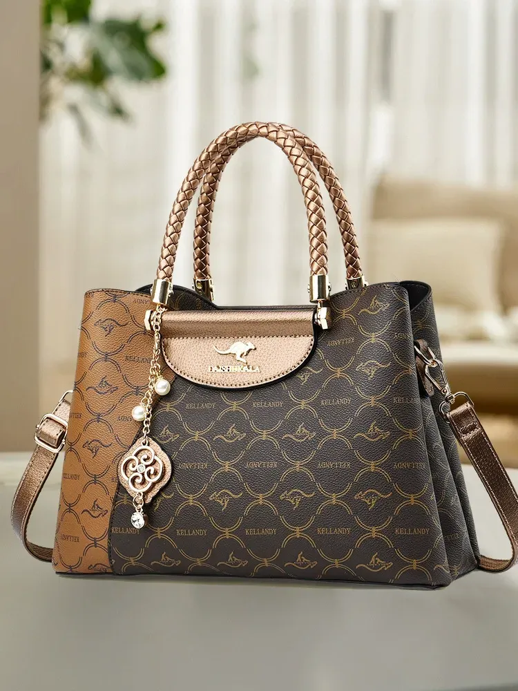 Fashion handbag retro print shoulder crossbody bag mom bag large capacity women's bag