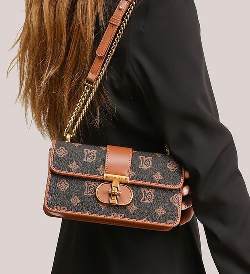 Light luxury underarm bag women's printed small square bag high-end crossbody bag