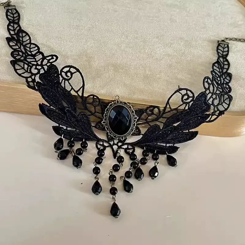 Lace necklace choker clavicle chain collar vintage