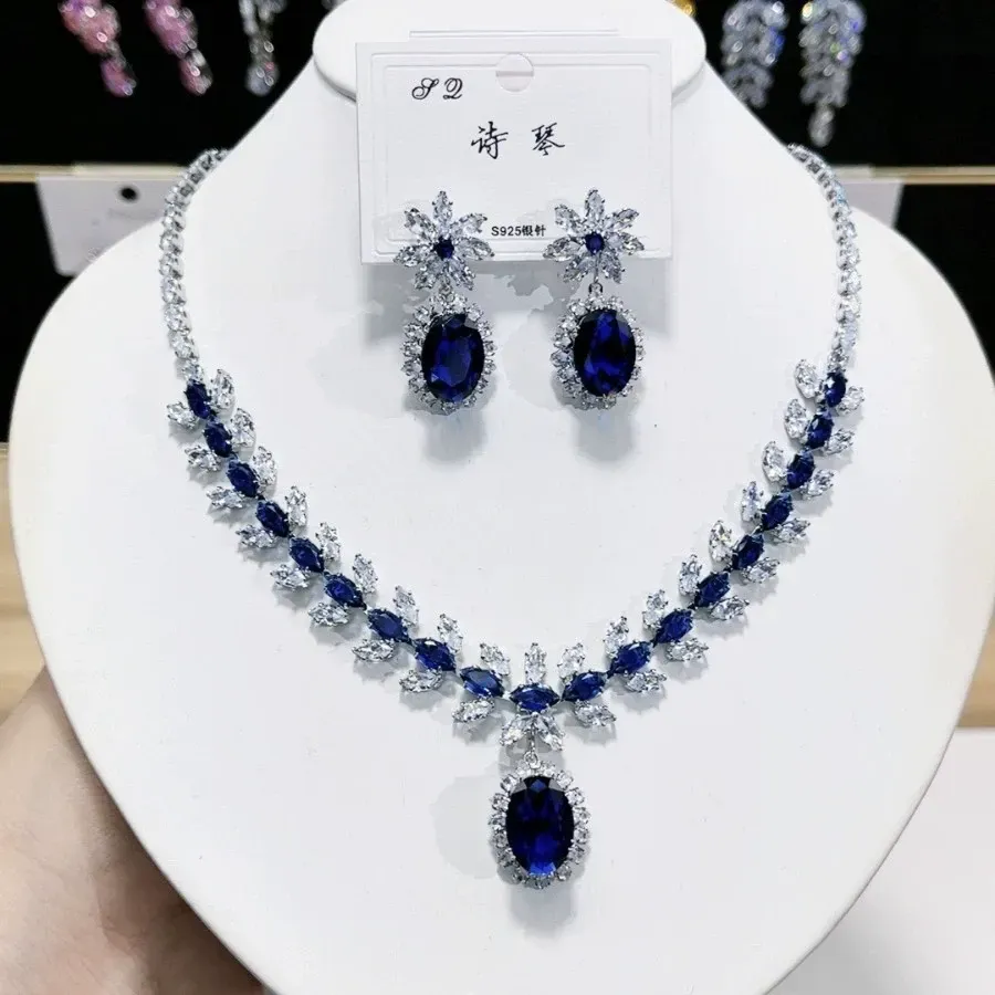 Fashionable light luxury zircon wheat ear necklace all-match necklace