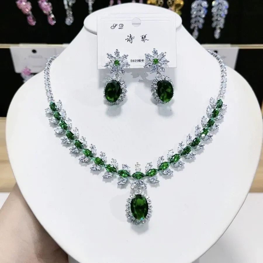 Fashionable light luxury zircon wheat ear necklace all-match necklace