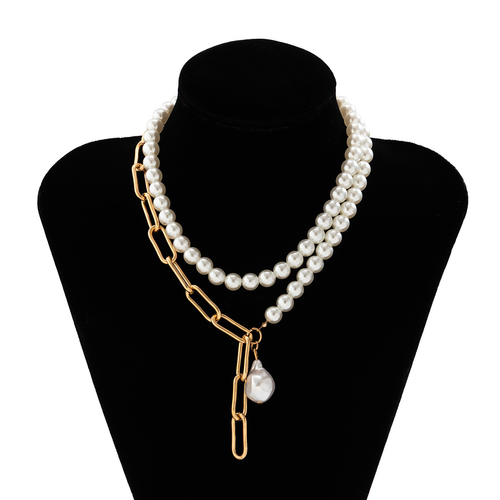 Temperament Baroque Pearl Necklace Irregular Pearl Necklace