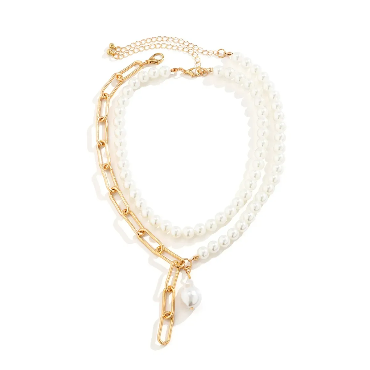 Temperament Baroque Pearl Necklace Irregular Pearl Necklace