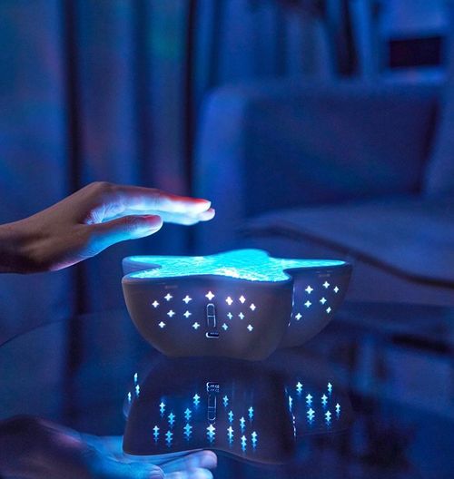 Starfish Projector Lamp Water Ripple Night Light Bedroom Ocean Blue Light Atmosphere Light Romantic Birthday Gift for Girlfriend