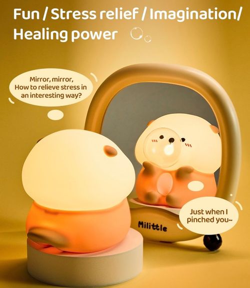 Sea otter night light that blows bubbles, three brightness levels to protect eyesight