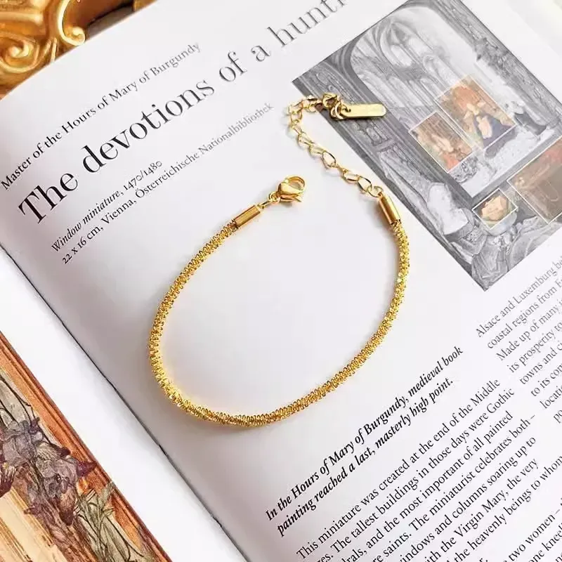 Sparkling Gold-Plated Bracelet Simple Bracelet