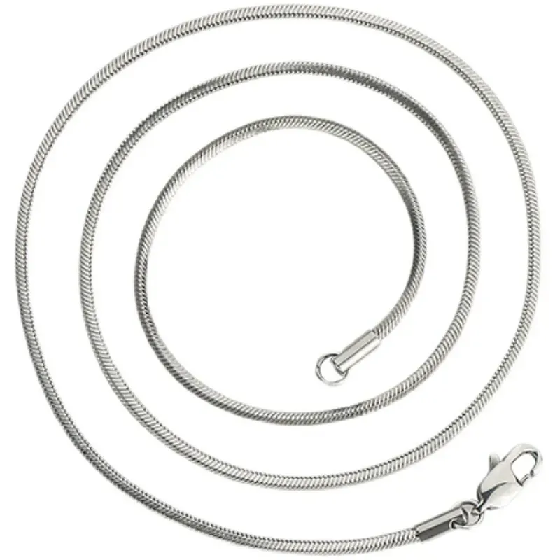 Titanium steel square snake bone chain necklace High-end necklace