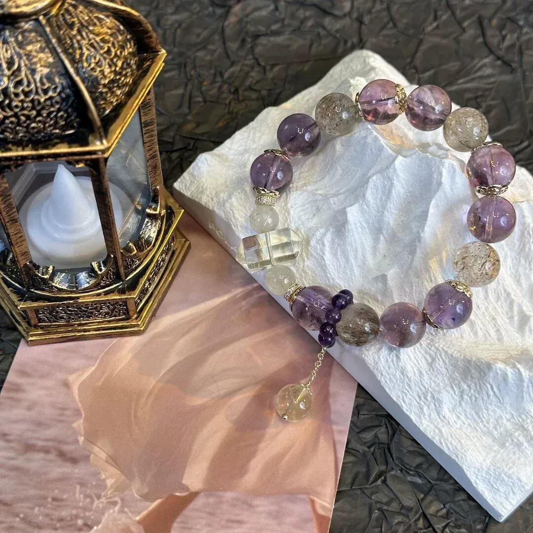 Natural amethyst bracelet, a gift for girlfriends and best friends