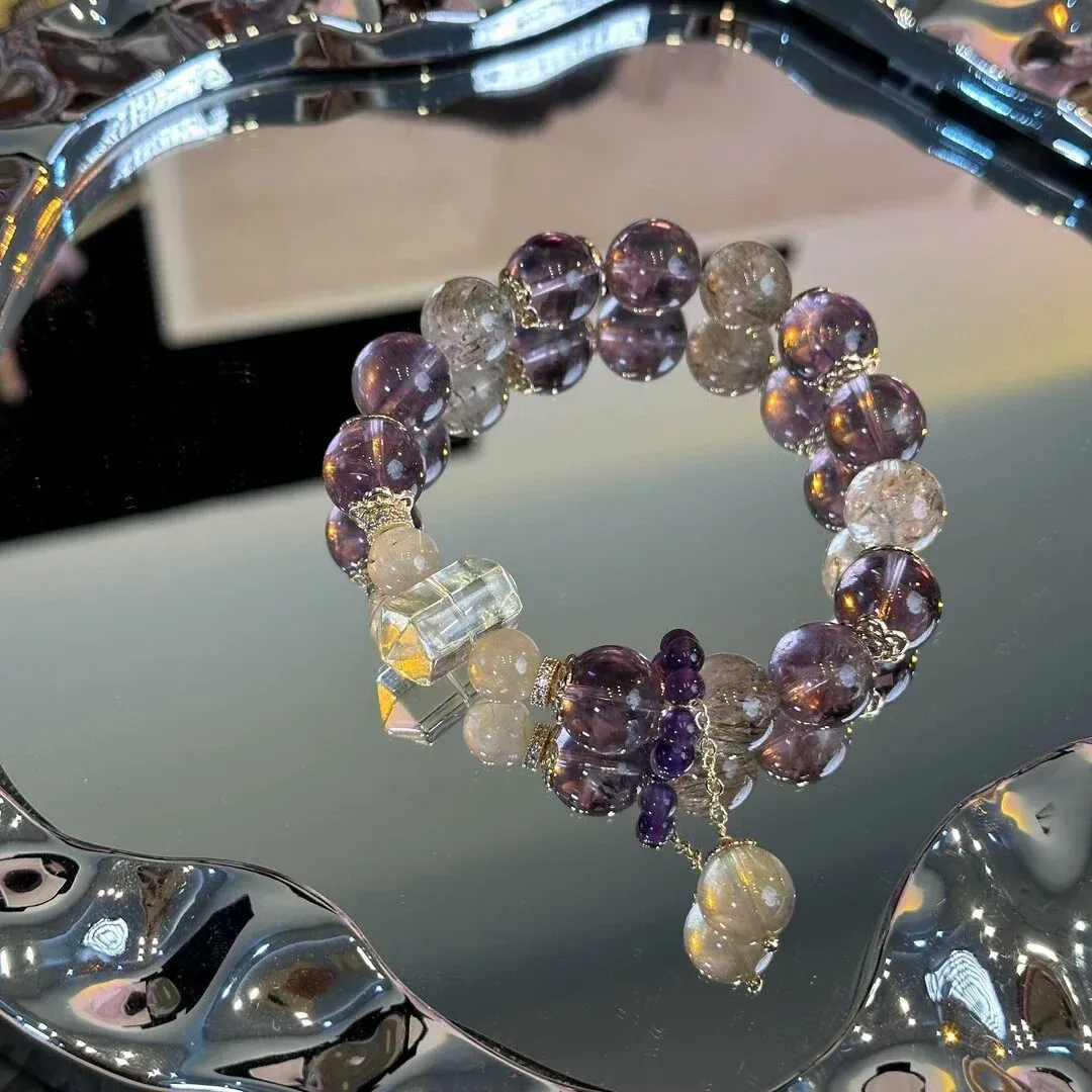 Natural amethyst bracelet, a gift for girlfriends and best friends