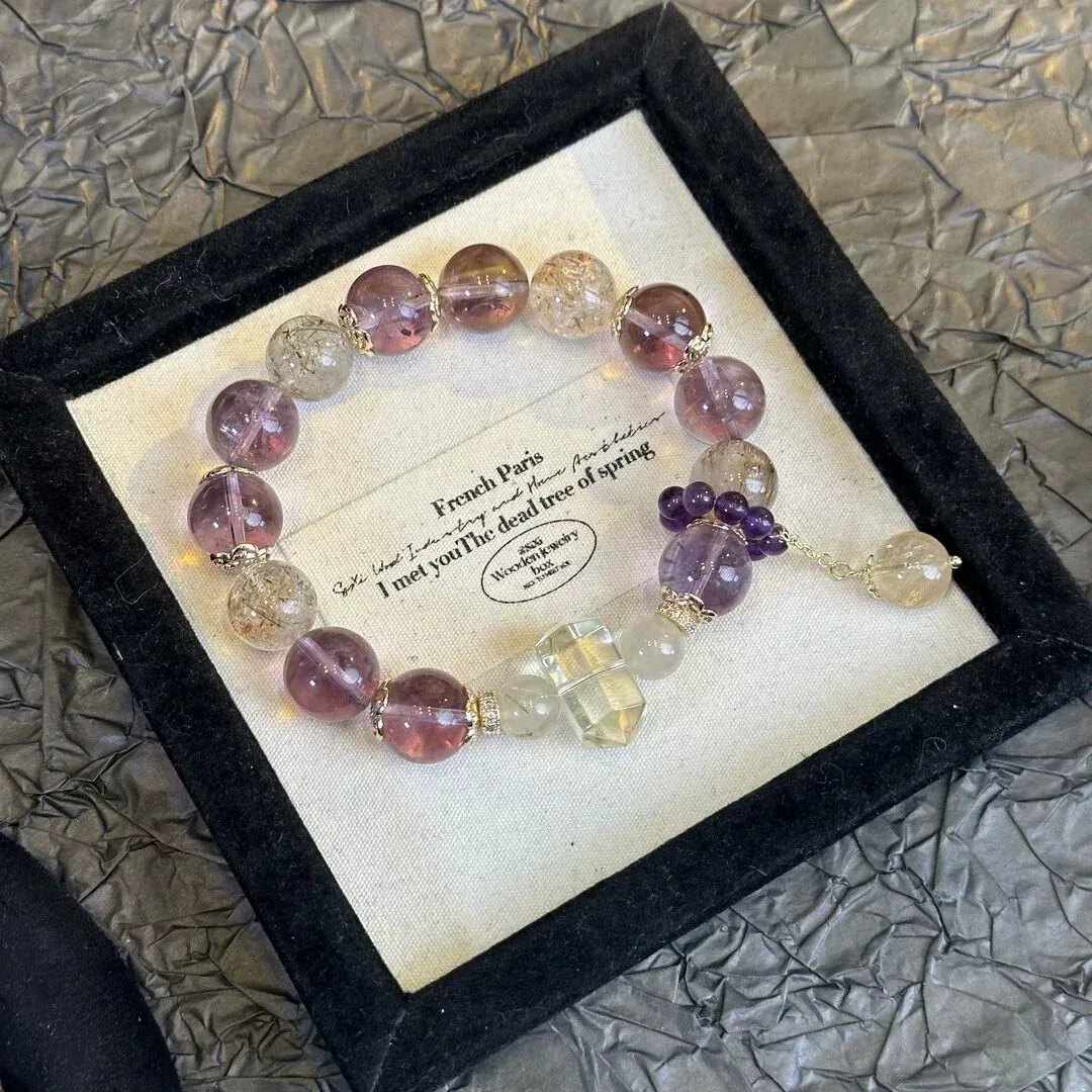 Natural amethyst bracelet, a gift for girlfriends and best friends
