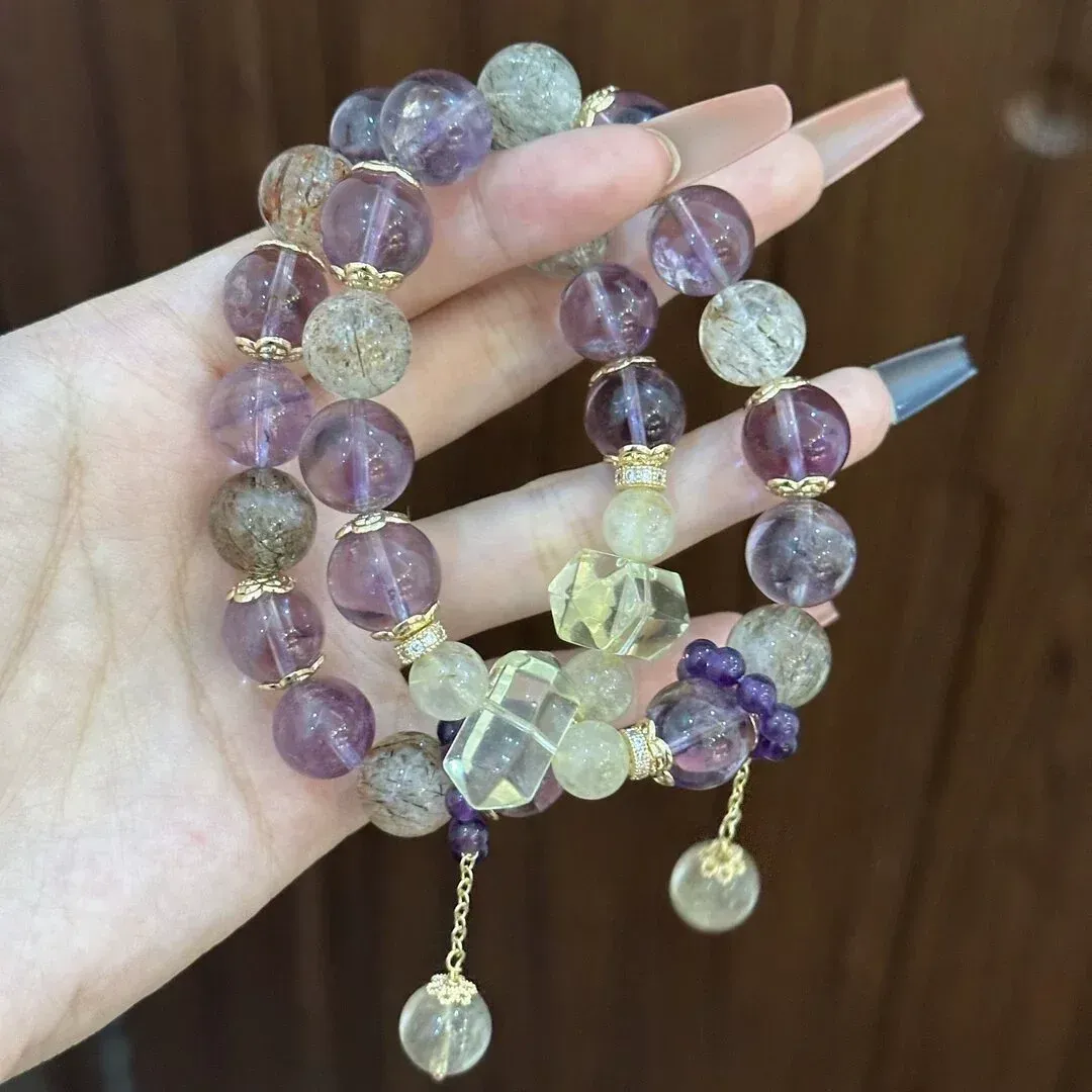 Natural amethyst bracelet, a gift for girlfriends and best friends