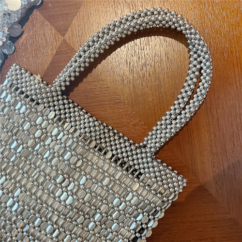 New retro shiny bag beaded bag sequin handbag
