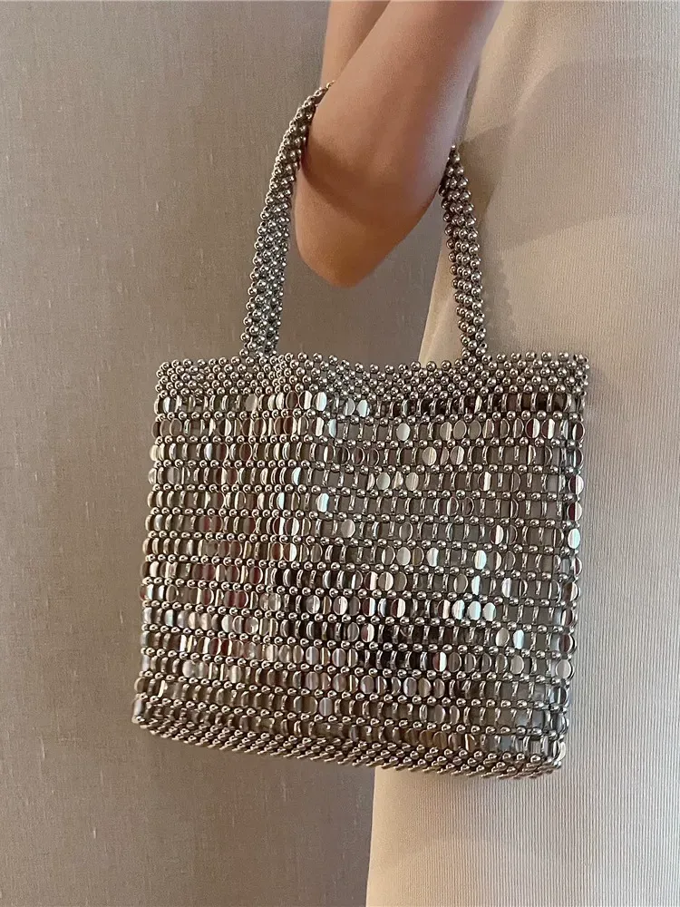 New retro shiny bag beaded bag sequin handbag
