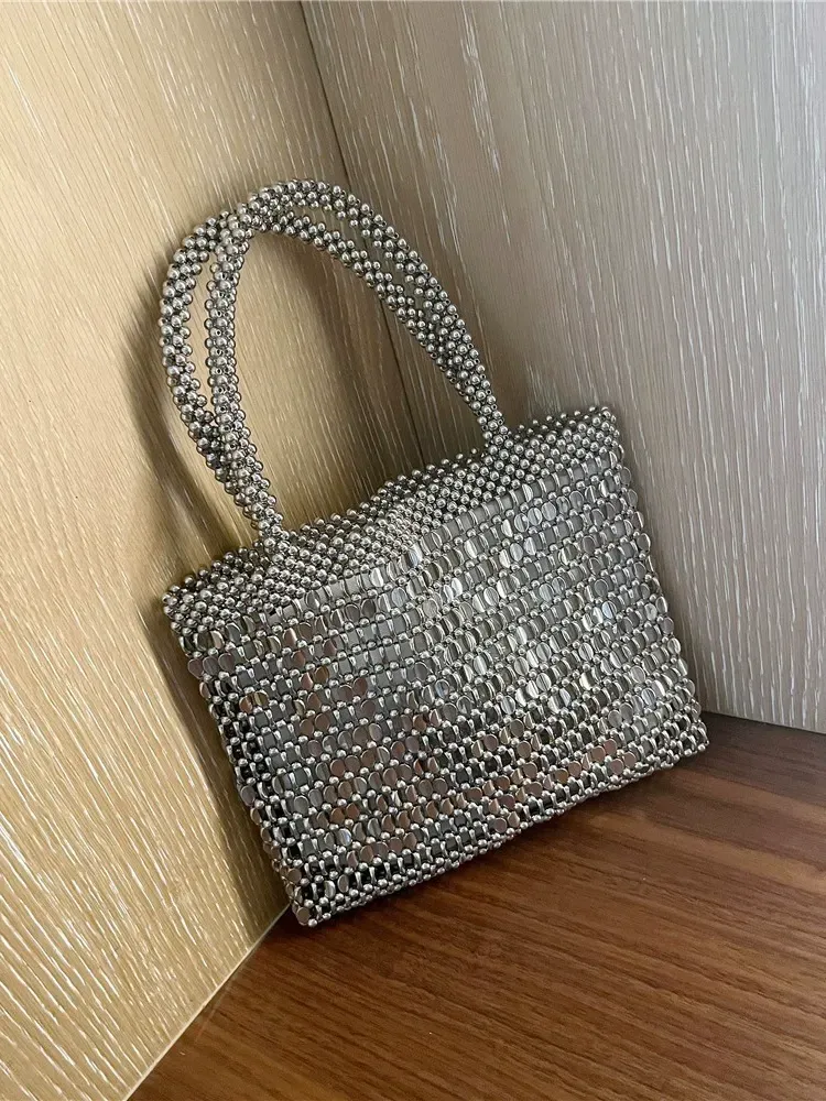 New retro shiny bag beaded bag sequin handbag