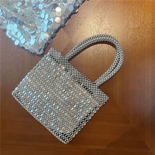 New retro shiny bag beaded bag sequin handbag