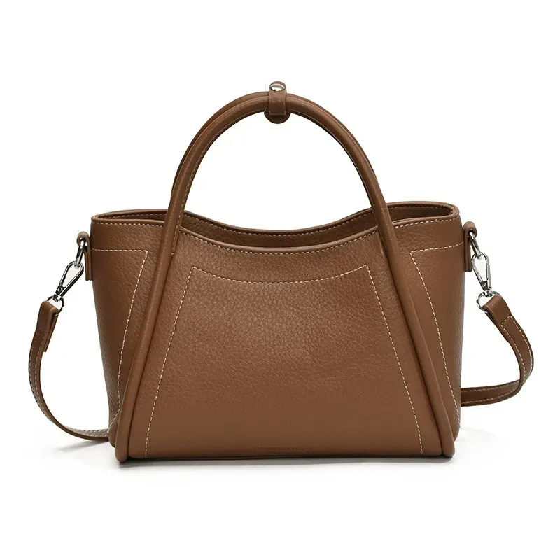 Large capacity high-end commuter PU shoulder handbag soft leather bag for women