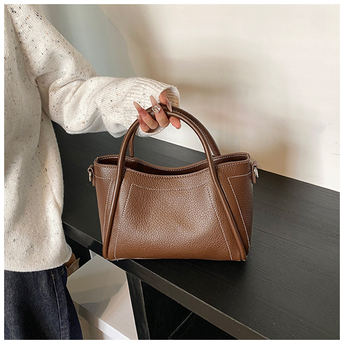 Large capacity high-end commuter PU shoulder handbag soft leather bag for women