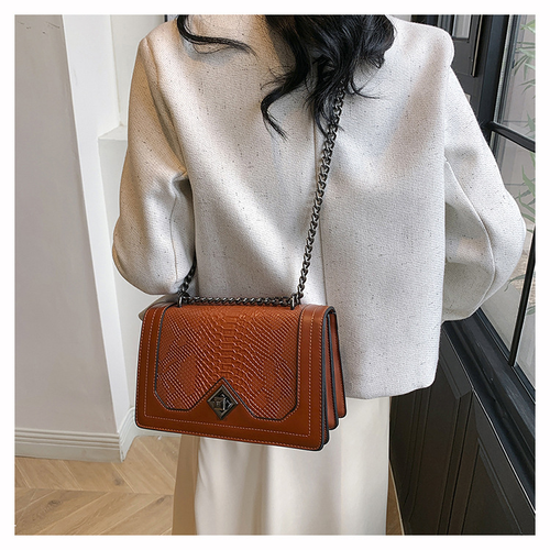 Fashion snakeskin pattern crossbody bag Vintage shoulder bag