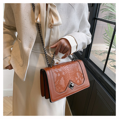 Fashion snakeskin pattern crossbody bag Vintage shoulder bag