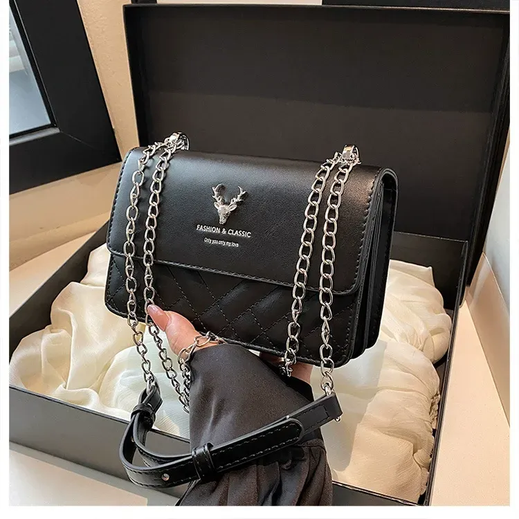 Hot-selling high-end crossbody bag, light luxury chain small square bag