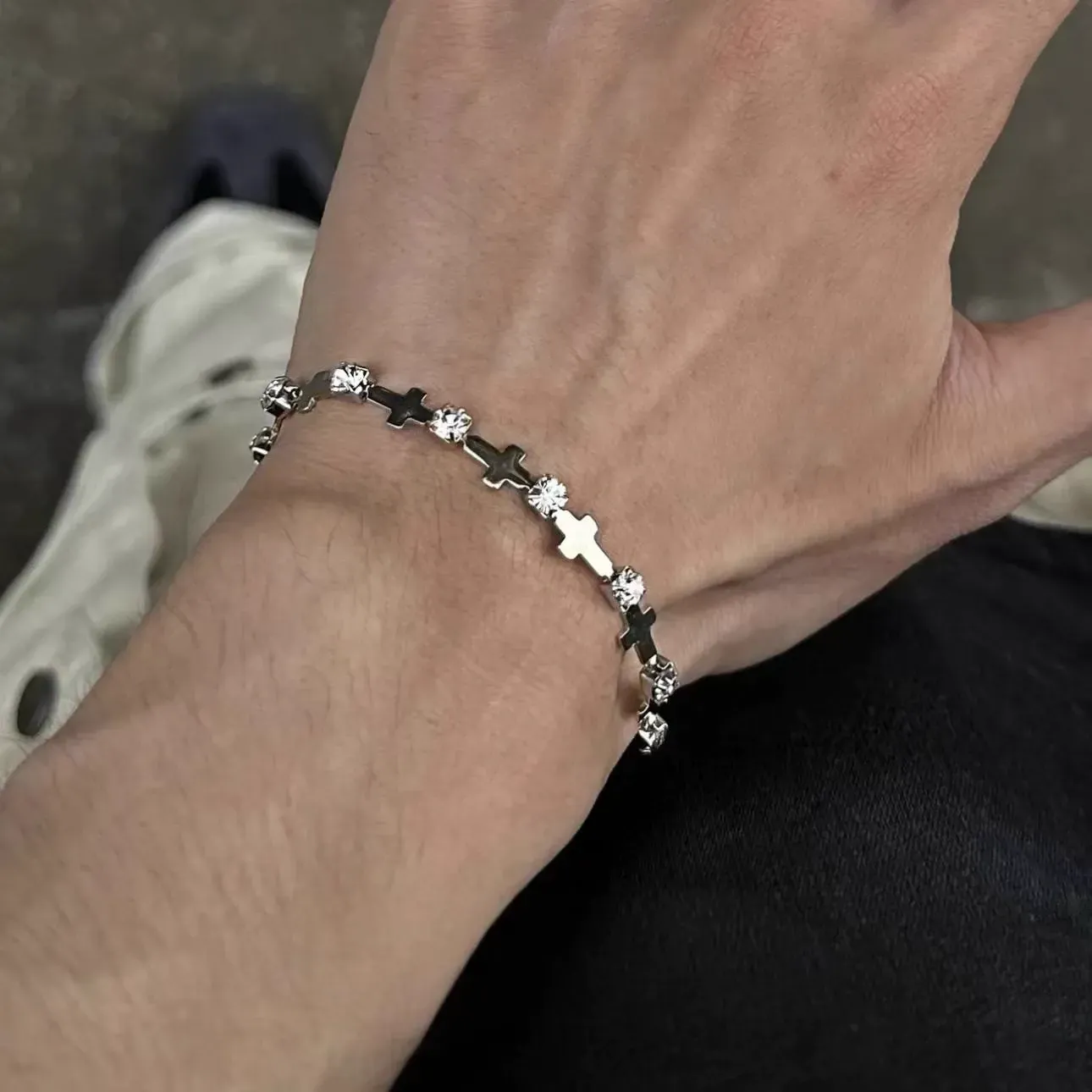 2025 New Cross Splicing Zircon Bracelet