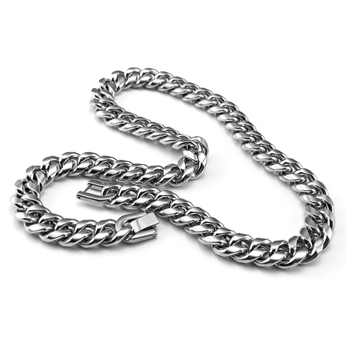 Titanium steel Cuban chain necklace stainless steel men's domineering clothing accessories