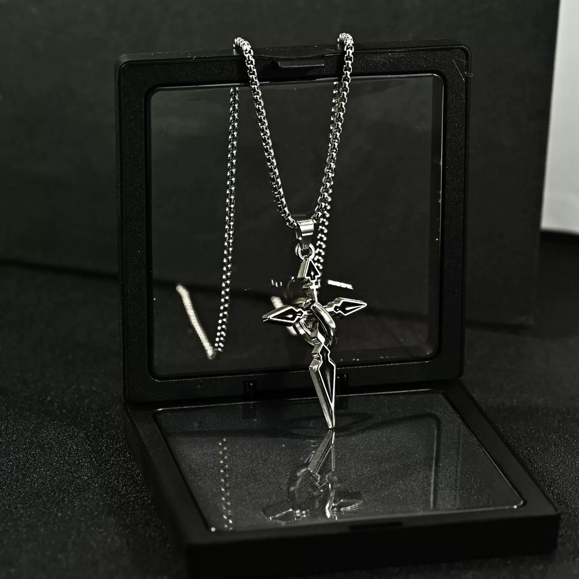 Cross Pendant Men's Accessories Trendy Pendant Titanium Steel Necklace