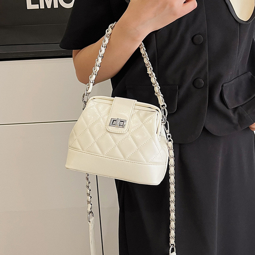 Diamond chain shell bag, niche versatile women's temperament crossbody bag