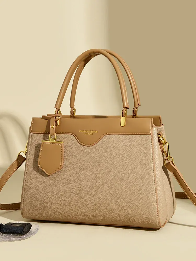 High-end fashion genuine leather women's bag, large-capacity crossbody bag, shoulder handbag