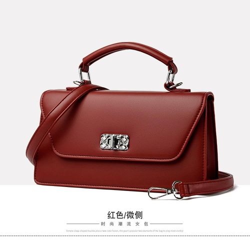 Light luxury retro red small square bag shoulder crossbody bag