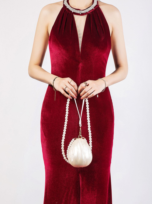Acrylic pearl bag, fashionable wedding evening clutch bag