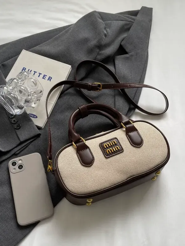 Textured handbag 2025 new canvas handbag