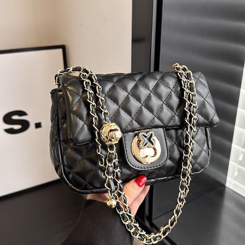 Women's 2025 new style bags, soft leather small square bags, fashionable chain bags