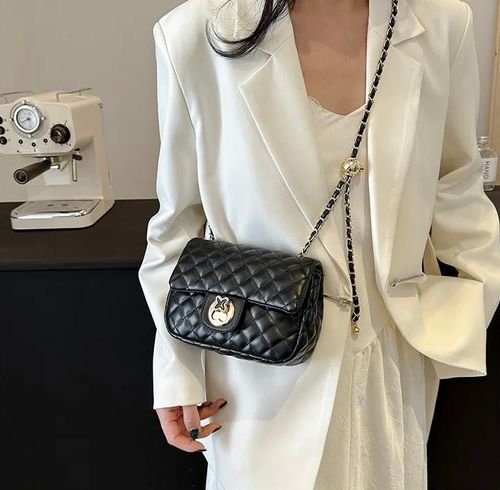 Women's 2025 new style bags, soft leather small square bags, fashionable chain bags