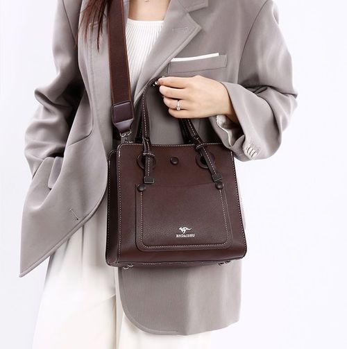 Simple large-capacity tote bag, high-end trendy shoulder bag handbag