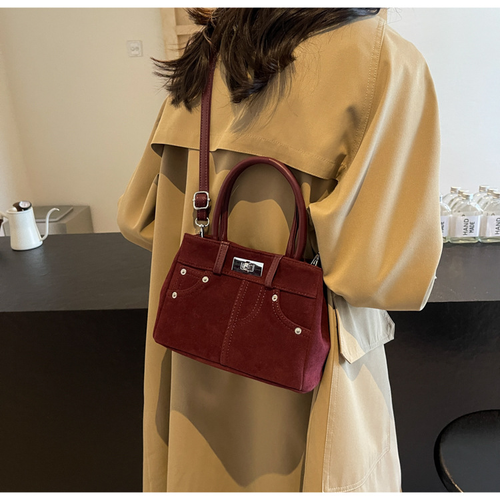 Retro high-end frosted bag women's fashion handbag Kelly bag