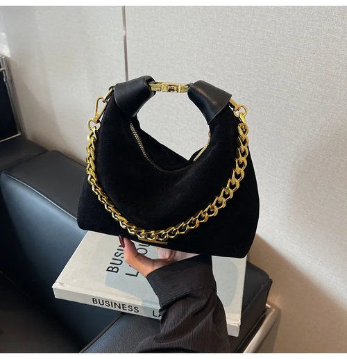 French suede bag women's fashion casual texture retro crossbody bag