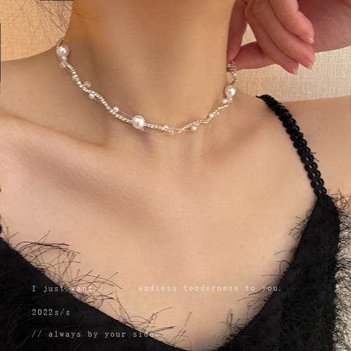 Pearl necklace, popular clavicle chain
