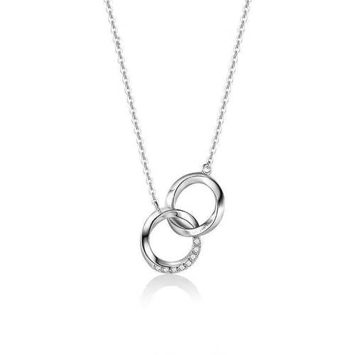 Möbius series double ring necklace, unisex necklace