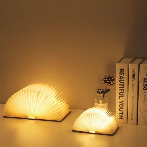 Book Light Novelty Folding Book Lamp 3 Colors Folding Night Light Portable Desk Light
