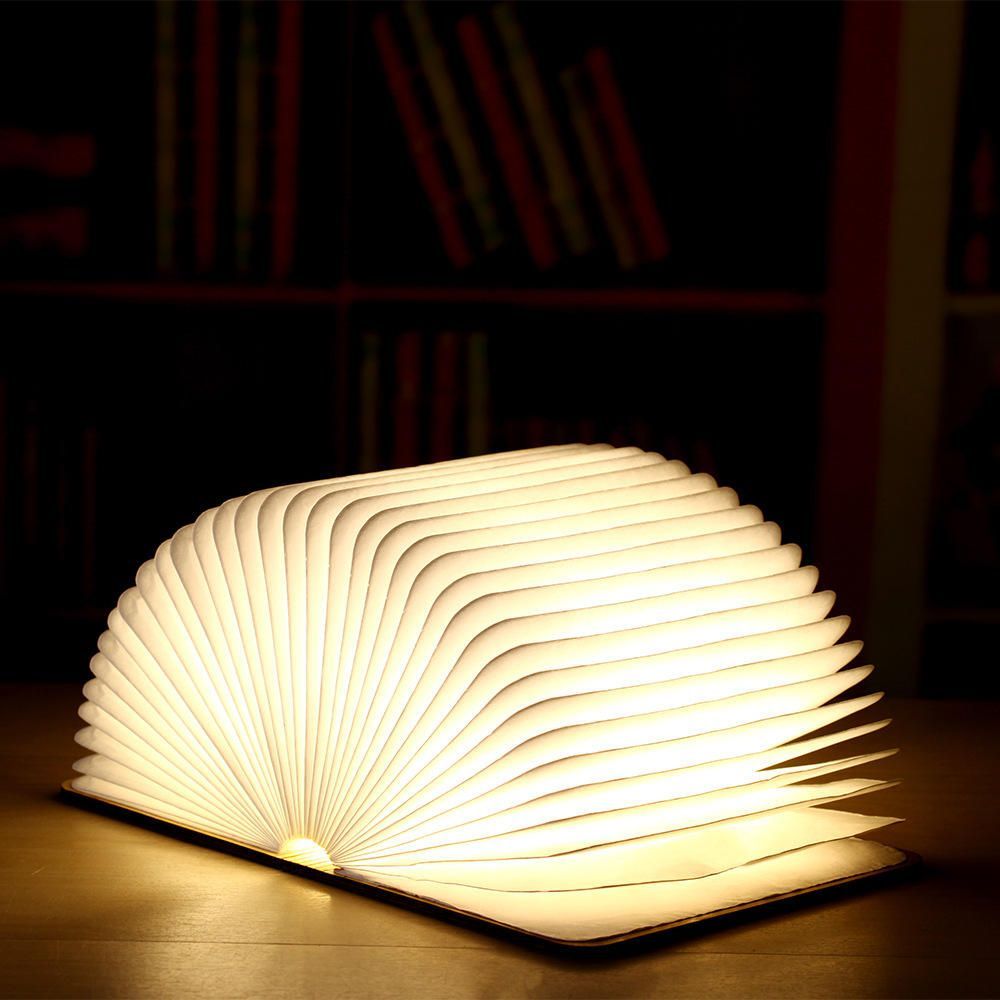 Book Light Novelty Folding Book Lamp 3 Colors Folding Night Light Portable Desk Light
