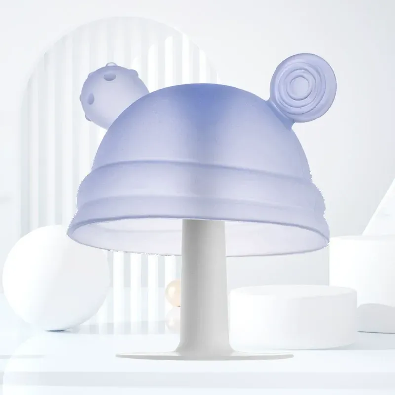 Prevent Finger Sucking Soft Super Ltra-Light Silicone Mushroom Teething Toys for Babies 0-6 Months