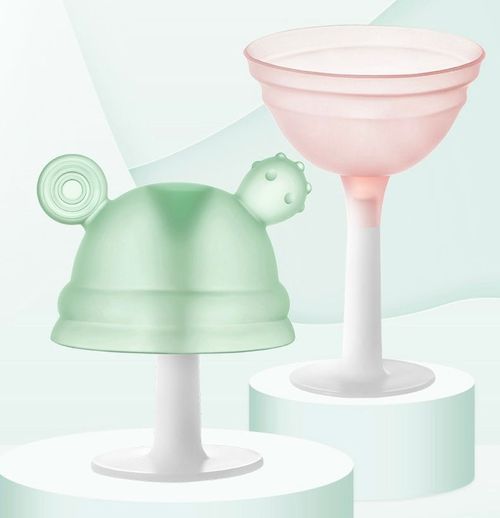 Prevent Finger Sucking Soft Super Ltra-Light Silicone Mushroom Teething Toys for Babies 0-6 Months