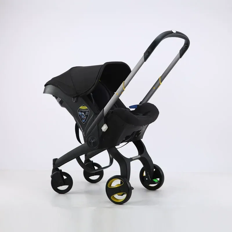 Fashion Baby Kindergarten 3 in 1 Compact Foldable Portable Luxury Stroller for Newborns and Children Aluminum Alloy Frame