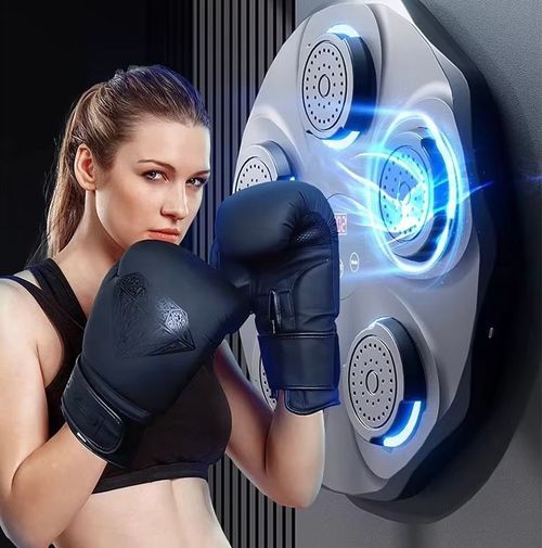 Smart Electronic Blue Tooth Punching Pad Music Boxing Training Machine With Led Lights Practice Wall Mounted