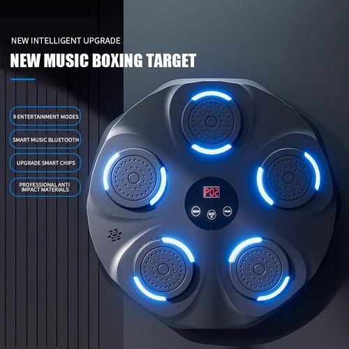 Smart Electronic Blue Tooth Punching Pad Music Boxing Training Machine With Led Lights Practice Wall Mounted