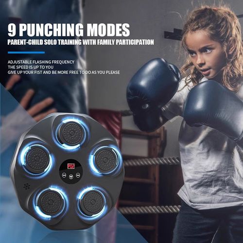 Smart Electronic Blue Tooth Punching Pad Music Boxing Training Machine With Led Lights Practice Wall Mounted