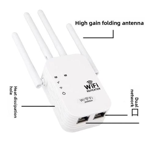 Cross Border WIFI Repeater 300M Signal Amplifier Home 4 Antenna Network Extender with 4x2.0dbi External Antennas Wall-Mounted