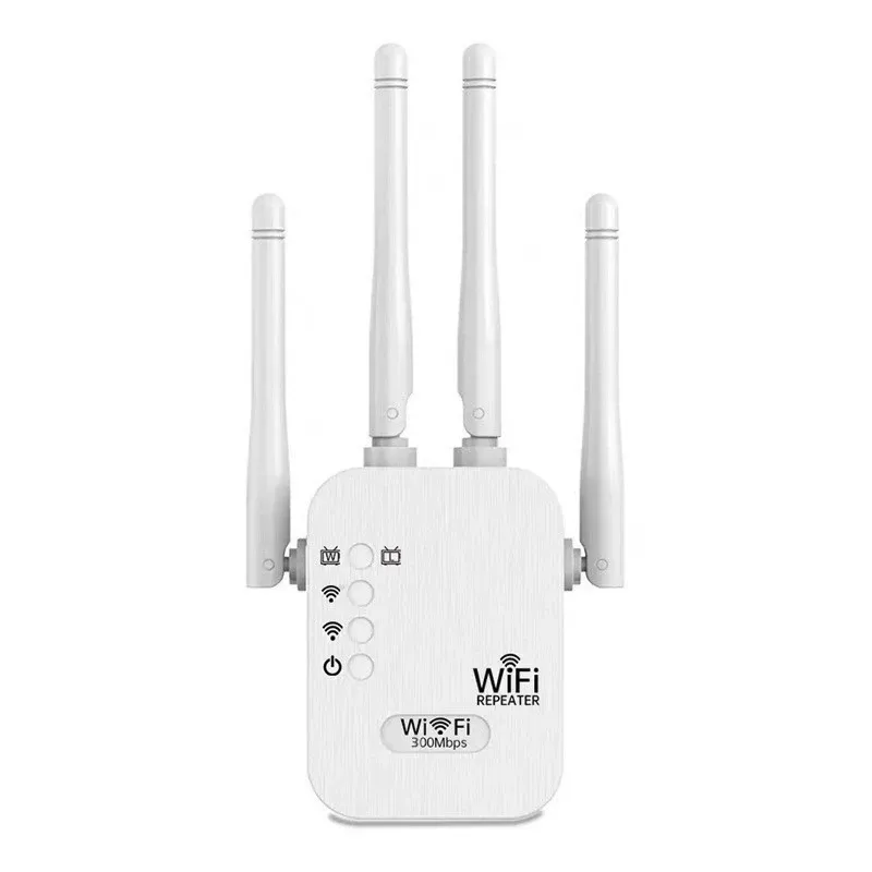 Cross Border WIFI Repeater 300M Signal Amplifier Home 4 Antenna Network Extender with 4x2.0dbi External Antennas Wall-Mounted